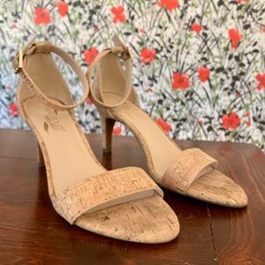 Cork high-heeled strappy Aerosoles sandals